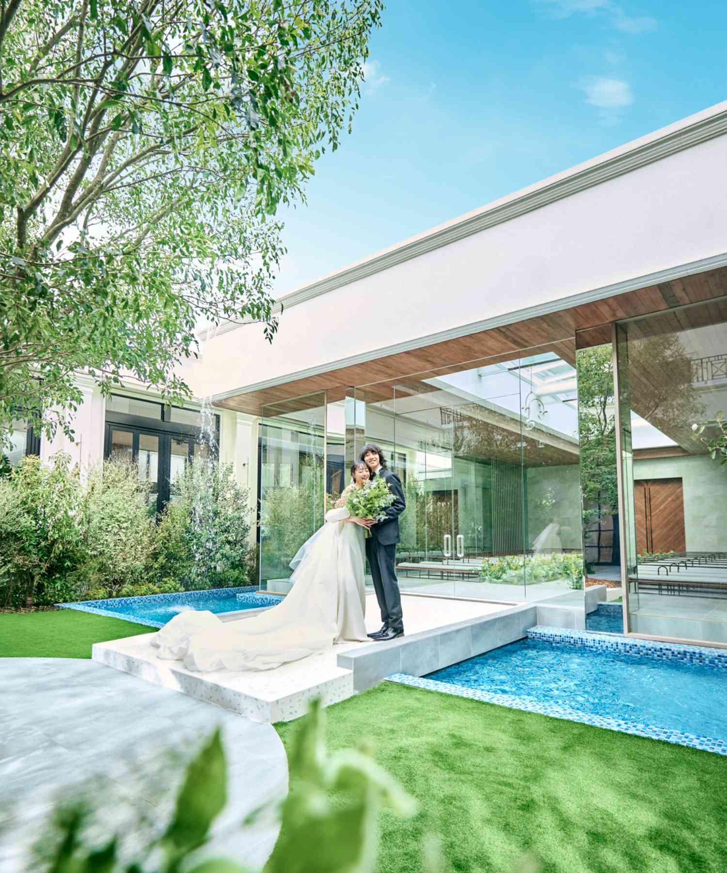 Sky Wedding アクアガーデンテラス Aqua Garden Terrace の結婚式挙式実例 結婚式場探しはハナユメ