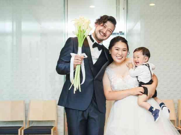 海・空・緑！自然に囲まれて　ご家族3人で創る結婚式の挙式実例画像