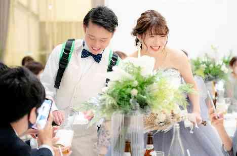 ゲストへ感謝を伝えるアットホームweddingの演出画像