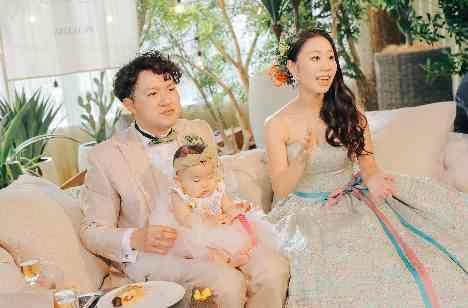 子供の誕生を喜んでくれた皆様へお披露目パーティーの演出画像