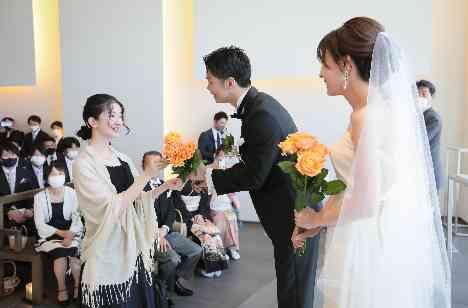 ゲストの皆様へのおもてなし重視のWeddingの挙式画像