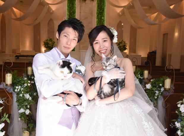 愛猫と挙式が出来る数少ない結婚式場でしたの挙式実例画像