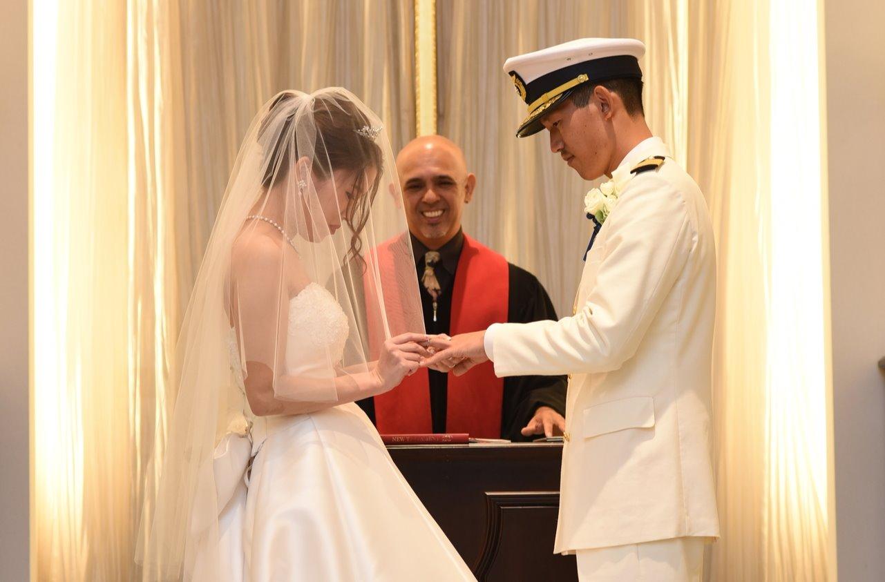 お子様と一緒に創る、想いがつまった結婚式の挙式画像