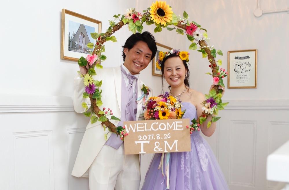 ドレスや飾り付けにこだわったオリジナルウェディングの演出画像
