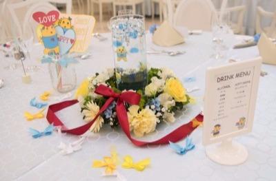 大好きな“ゆるキャラ”婚の披露宴画像