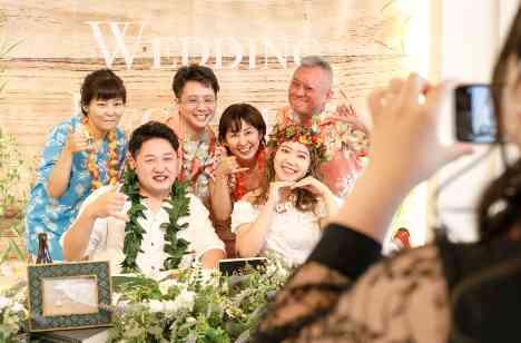 リゾートをテーマにしたハワイアンWedding♪の披露宴画像