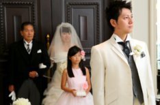 笑顔がたえない仲良しなおふたりの挙式画像