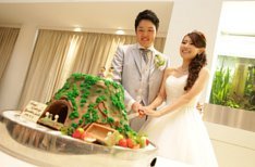 大好きな『自然』にこだわったぬくもりウェディングの披露宴画像