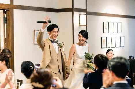 【ふたり】が【みんな】をつなぐ、結婚式の披露宴画像