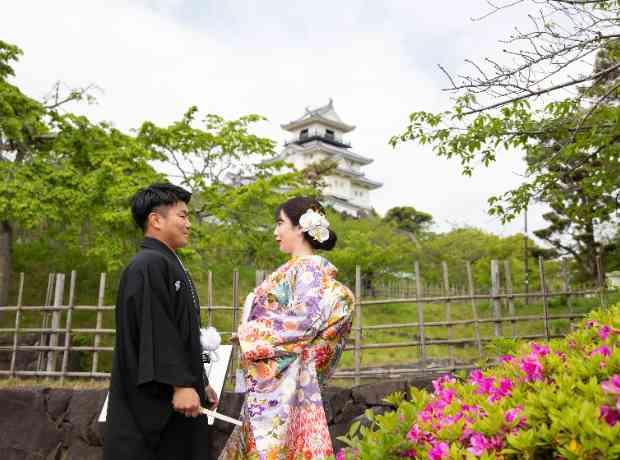 美とロマンスが織りなす特別な日 掛川城ウエディングの挙式実例画像