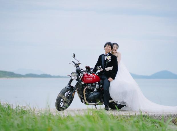 大好きを詰め込んだバイクWeddingの挙式実例画像