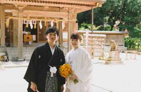 高宮八幡宮での神前式で永遠の誓いを…の挙式画像