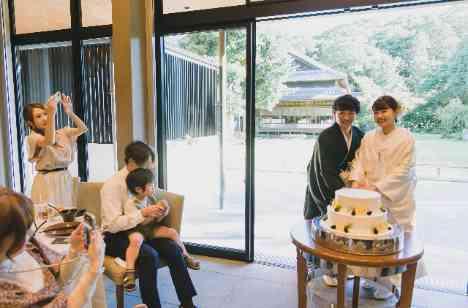 高宮八幡宮での神前式で永遠の誓いを…の演出画像
