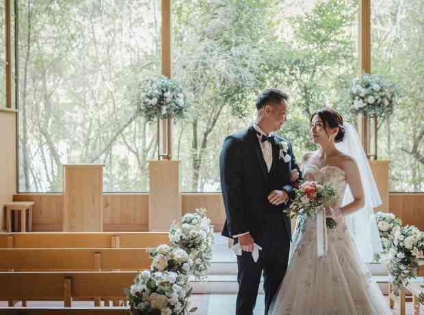友人にも一緒につくりあげていただくご結婚式の挙式実例画像