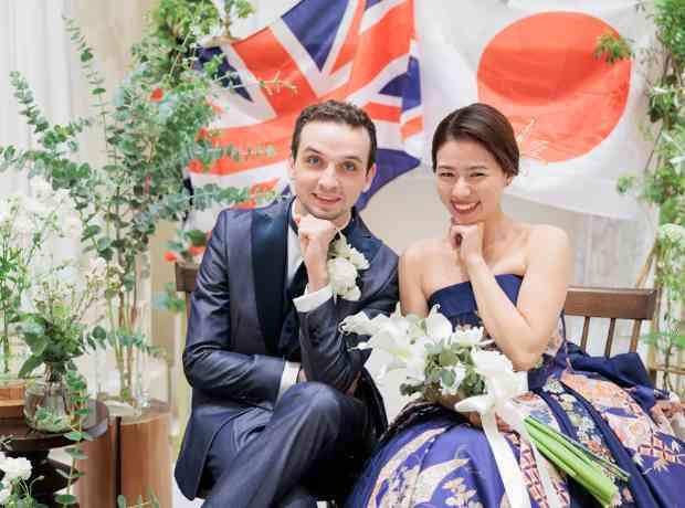 イギリスと日本の文化の融合自由に楽しむウェディングの挙式実例画像