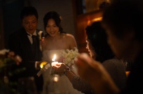 親しいゲストを招いたお披露目パーティー◆の演出画像