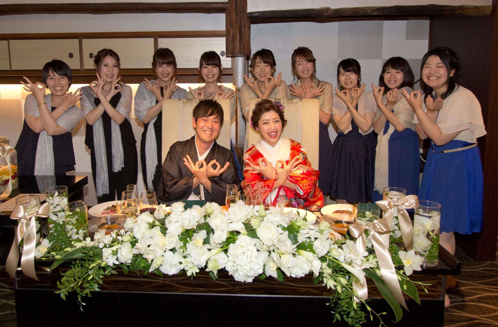 ゲスト参加型で盛り上がった、和モダン薫る結婚式の演出画像