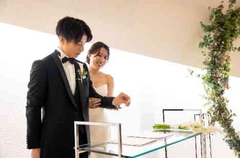 ゲストと新郎新婦でつくるウエディングセレモニーの挙式画像