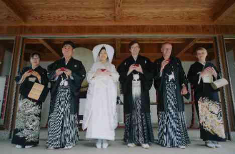 宮地嶽神社で和を感じるWeddingの演出画像