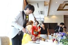 野球×カラフルな元気ウェディングの演出画像