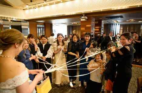 新郎新婦の大好きが詰まったオリジナルパーティーの披露宴画像