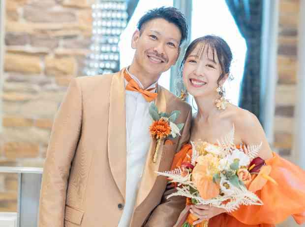 至高橙色！こだわりＷＥＤＤＩＮＧ♪♪の挙式実例画像