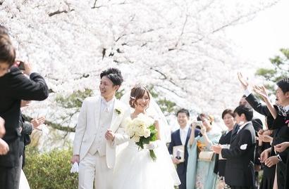 桜満開♡笑顔満開♡桜Wedding♡の挙式画像