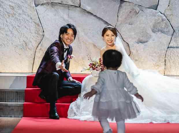ナイト×花火で印象に残るパーティへ★の挙式実例画像