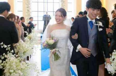 笑顔が素敵なおふたりのWedding✨の挙式画像