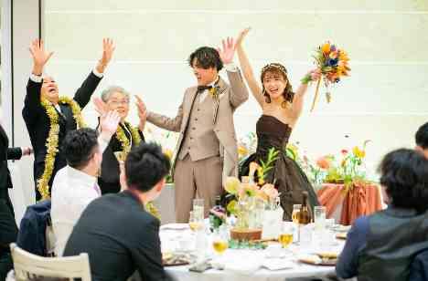 大切なゲストと繋がり合うweddingの演出画像