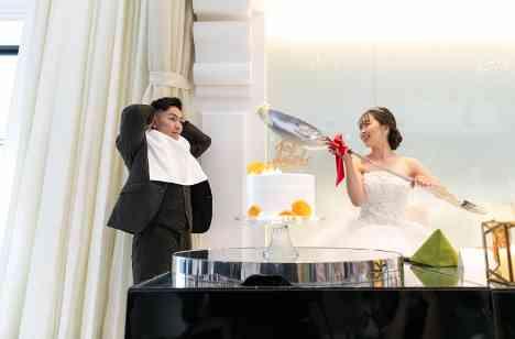 お子様と3人での結婚式！ゲストと楽しいひとときを♪の披露宴画像