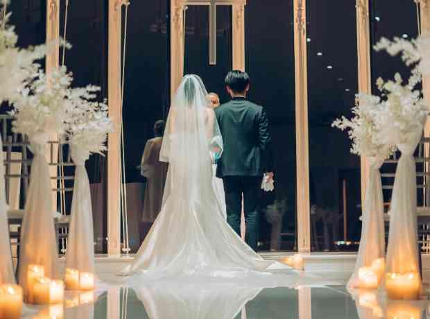 【ナイトキャンドル】心温まるファミリー婚の挙式実例画像