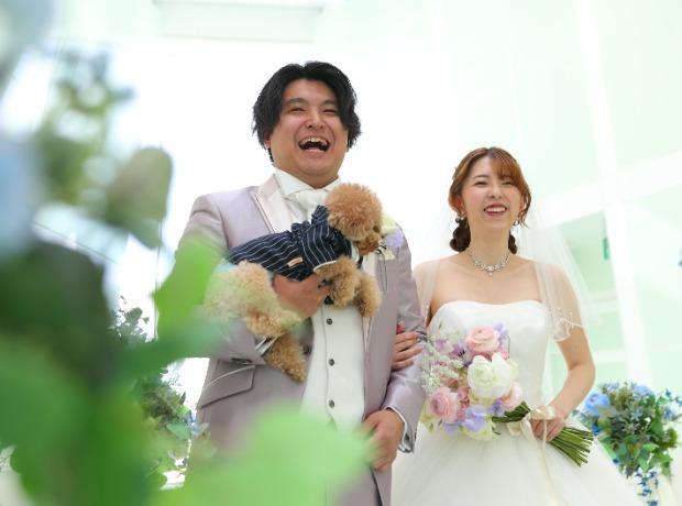 大切な愛犬とHAPPY WEDDING♪の挙式実例画像