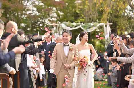 ゲストが自由にのびのびと楽しんでくれる結婚式♪の挙式画像