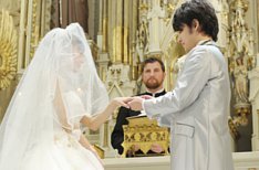 元気いっぱい!ふたりの笑顔もゲストの笑顔も花開く。の挙式画像