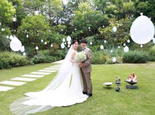 お二人の大切なお名前をモチーフにしたご結婚式の挙式実例画像