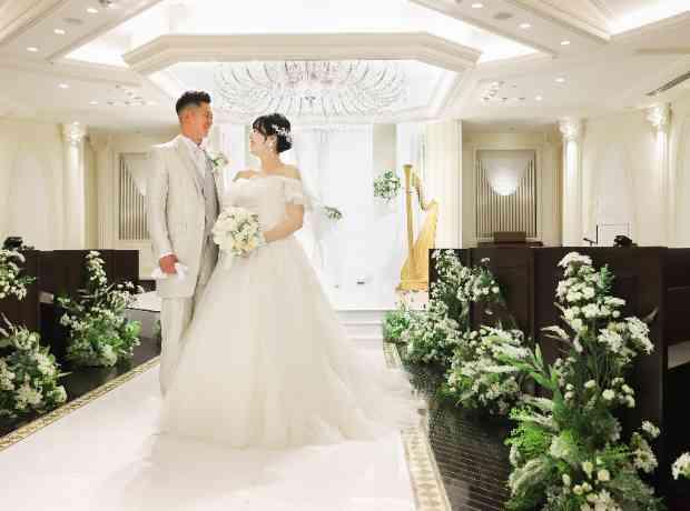 王道シンプルな結婚式を叶える一日の実現の挙式実例画像