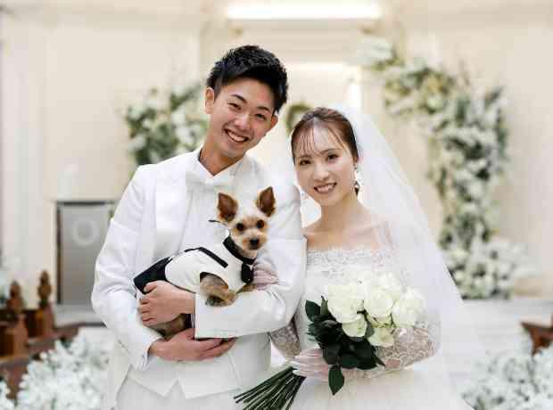大切な家族とともにDOG with weddingの挙式実例画像