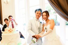サングラスで叶えるパパママの結婚式の披露宴画像