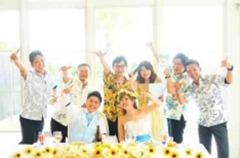 ゲスト皆で楽しむ結婚式の披露宴画像