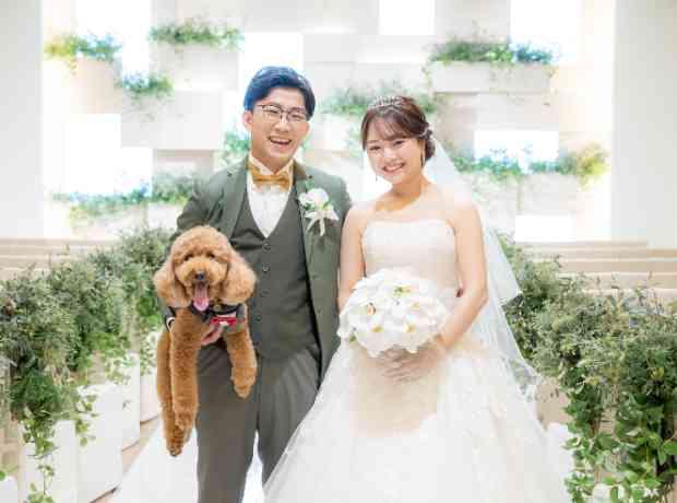 大好きな愛犬とみんなの笑顔！"BIG SMILE"の挙式実例画像