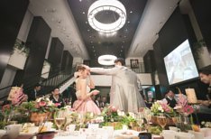 イルミネーション輝く点灯式WEDDINGの披露宴画像