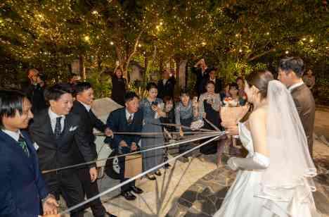 笑顔溢れるnight wedding ☆彡の挙式画像