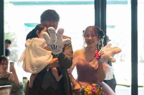 大切なゲストと過ごす、家族3人の原点となる1日の披露宴画像
