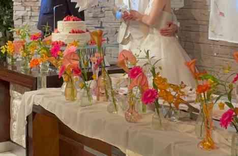 オシャレ春っぽ可愛さも取り入れたアットホーム結婚式の演出画像