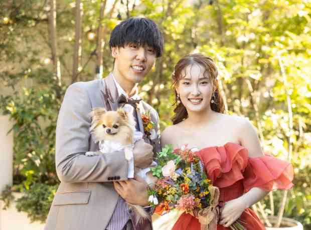 愛犬とゲストと過ごす ワン！ダフルなウェディングの挙式実例画像