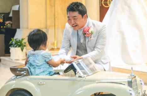 和も取り入れたおふたりだけのウェディング♡の挙式画像