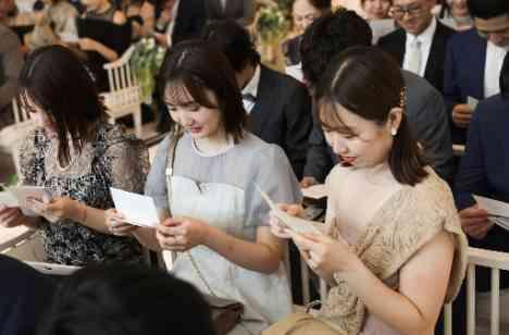 感謝の気持ちを込めたHappy Weddingの挙式画像