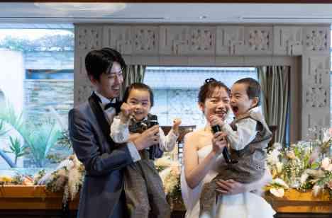 双子くんも一緒にhappy wedding☆の披露宴画像