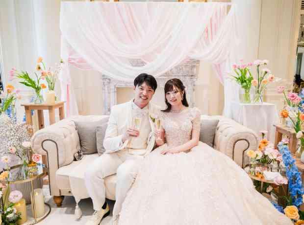 幸せいっぱいのお花畑の中で結婚式を・・の挙式実例画像